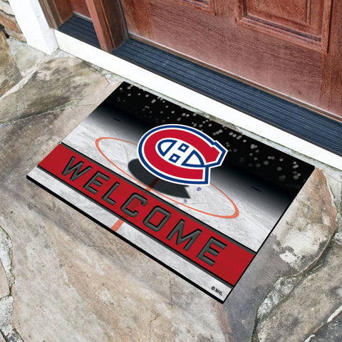 Montreal Canadiens Rubber Door Mat - 18in. x 30in.