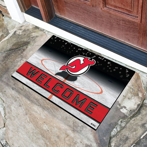 New Jersey Devils Rubber Door Mat - 18in. x 30in.