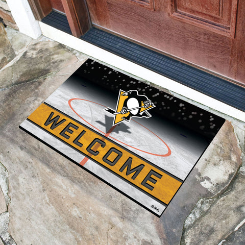 Pittsburgh Penguins Rubber Door Mat - 18in. x 30in.