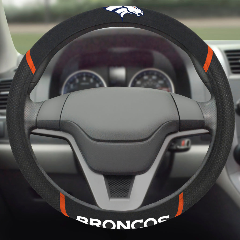 Denver Broncos Embroidered Steering Wheel Cover