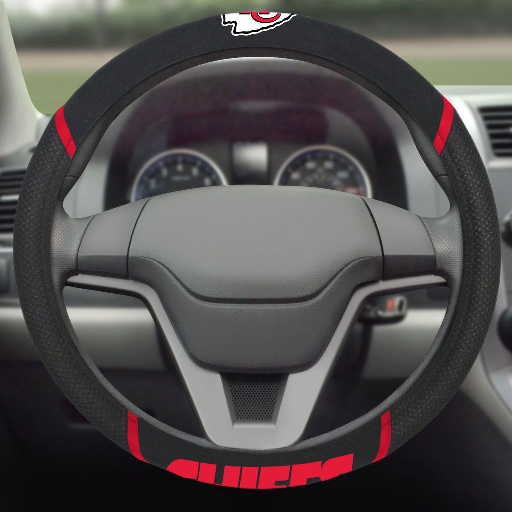 Kansas City Chiefs Embroidered Steering Wheel Cover