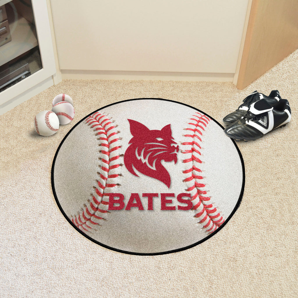 Bates College Bobcats Baseball Rug - 27in. Diameter