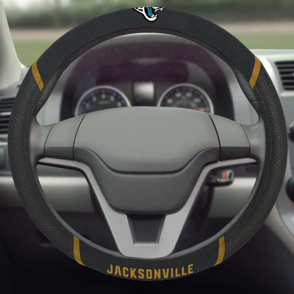 Jacksonville Jaguars Embroidered Steering Wheel Cover