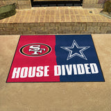 NFL House Divided - 49ers / Cowboys Rug 34 in. x 42.5 in.