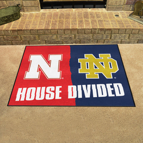 House Divided - Nebraska / Notre Dame Rug 34 in. x 42.5 in.