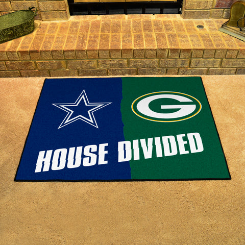 NFL House Divided - Packers / Cowboys Rug 34 in. x 42.5 in.