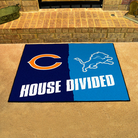 NFL House Divided - Bears / Lions Rug 34 in. x 42.5 in.