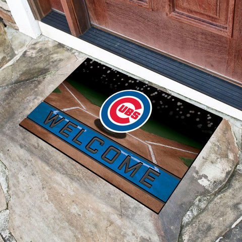 Chicago Cubs Rubber Door Mat - 18in. x 30in.