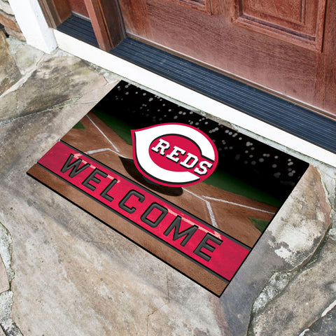 Cincinnati Reds Rubber Door Mat - 18in. x 30in.