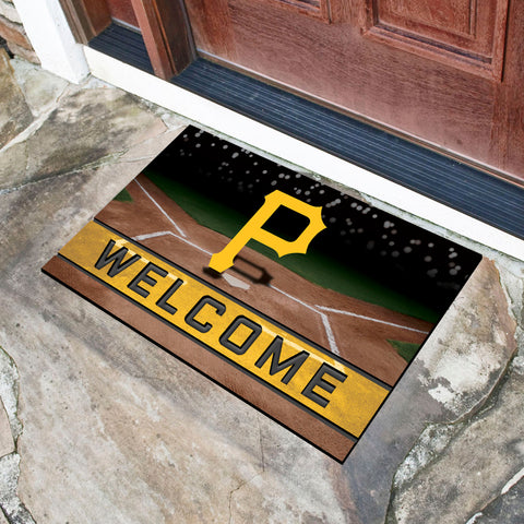 Pittsburgh Pirates Rubber Door Mat - 18in. x 30in.