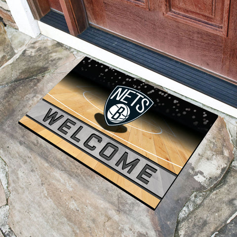 Brooklyn Nets Rubber Door Mat - 18in. x 30in.