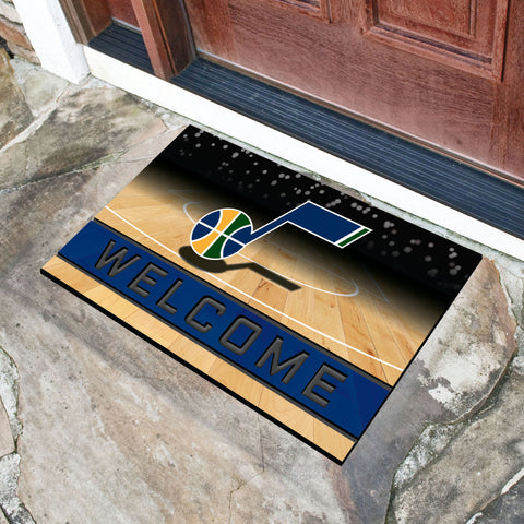 Utah Jazz Rubber Door Mat - 18in. x 30in.
