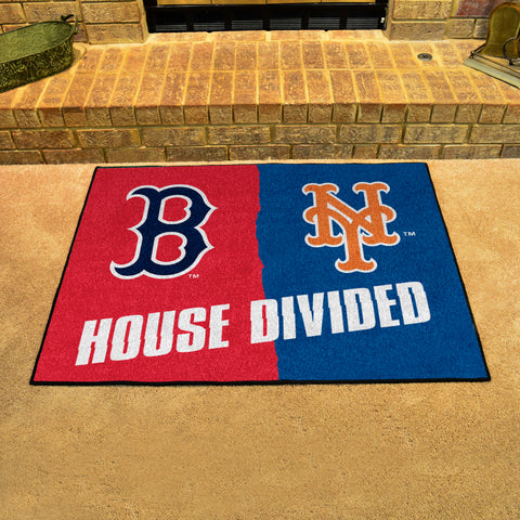MLB House Divided - Red Sox / Mets Rug 34 in. x 42.5 in.