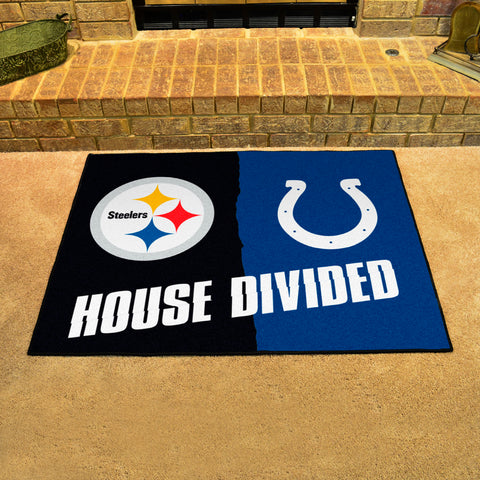 NFL House Divided - Steelers / Colts Rug 34 in. x 42.5 in.
