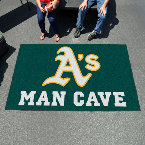 Oakland Athletics Man Cave Ulti-Mat Rug - 5ft. x 8ft.
