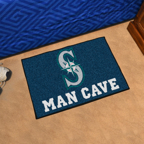 Seattle Mariners Man Cave Starter Mat Accent Rug - 19in. x 30in.