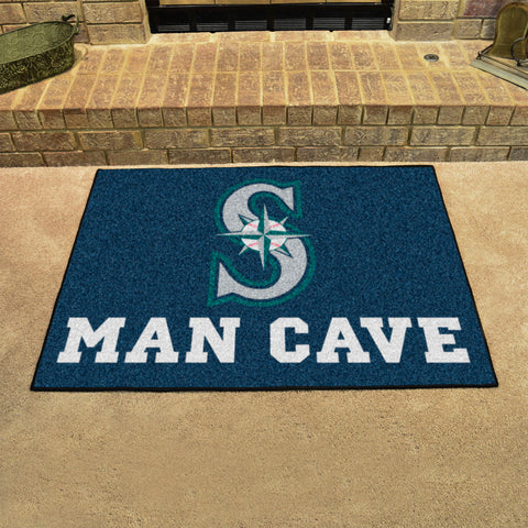 Seattle Mariners Man Cave All-Star Rug - 34 in. x 42.5 in.