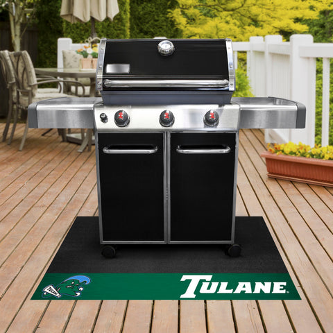 Tulane Green Wave Vinyl Grill Mat - 26in. x 42in.