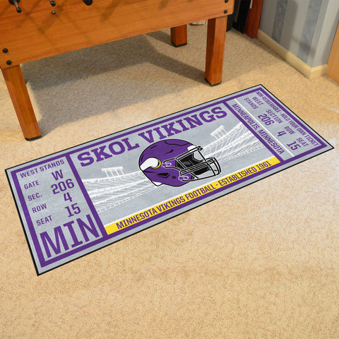 Minnesota Vikings Ticket Runner Rug - 30in. x 72in.