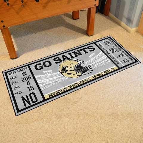 New Orleans Saints Ticket Runner Rug - 30in. x 72in.
