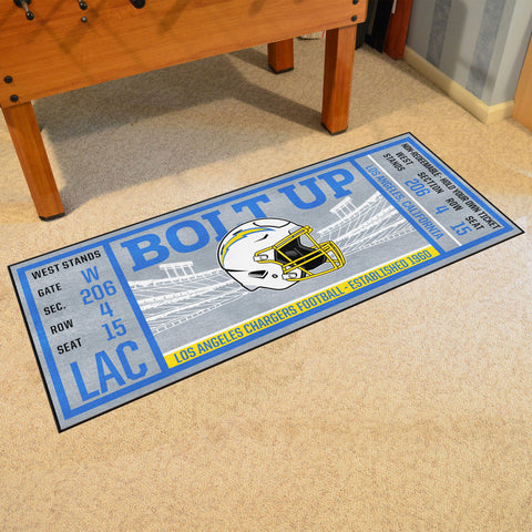 Los Angeles Chargers Ticket Runner Rug - 30in. x 72in.