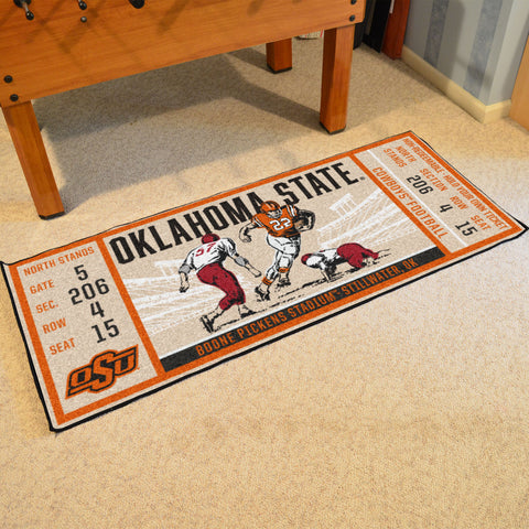 Oklahoma State Cowboys Ticket Runner Rug - 30in. x 72in.