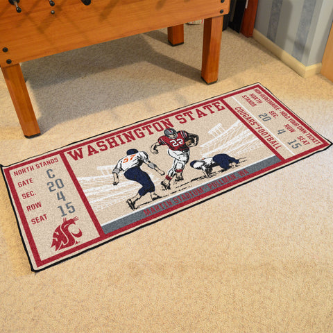Washington State Cougars Ticket Runner Rug - 30in. x 72in.