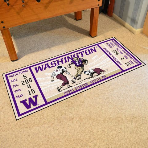 Washington Huskies Ticket Runner Rug - 30in. x 72in.