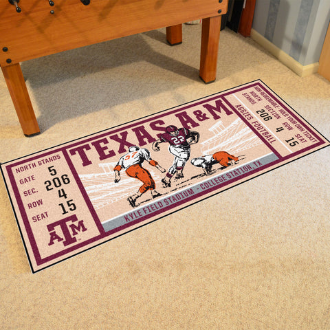 Texas A&M Aggies Ticket Runner Rug - 30in. x 72in.