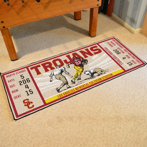 Southern California Trojans Ticket Runner Rug - 30in. x 72in.