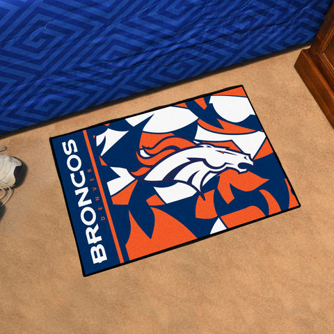Denver Broncos Starter Mat XFIT Design - 19in x 30in Accent Rug