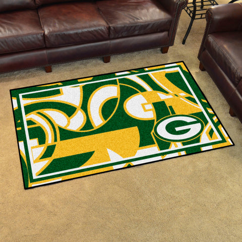 Green Bay Packers 4ft. x 6ft. Plush Area Rug XFIT Design