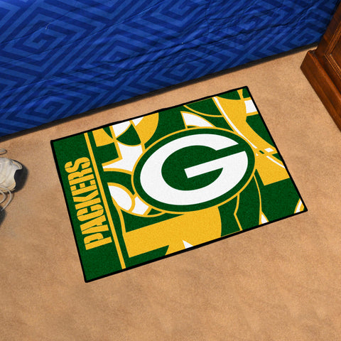 Green Bay Packers Starter Mat XFIT Design - 19in x 30in Accent Rug