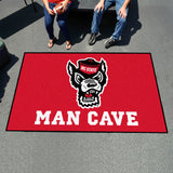 NC State Wolfpack Man Cave Ulti-Mat Rug - 5ft. x 8ft., Wolf Logo