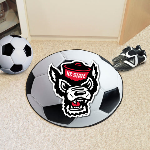 NC State Wolfpack Soccer Ball Rug - 27in. Diameter, Wolf Logo