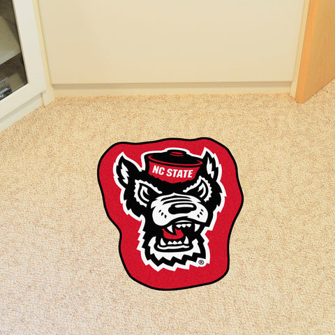 NC State Wolfpack Mascot Rug, Wolf Logo