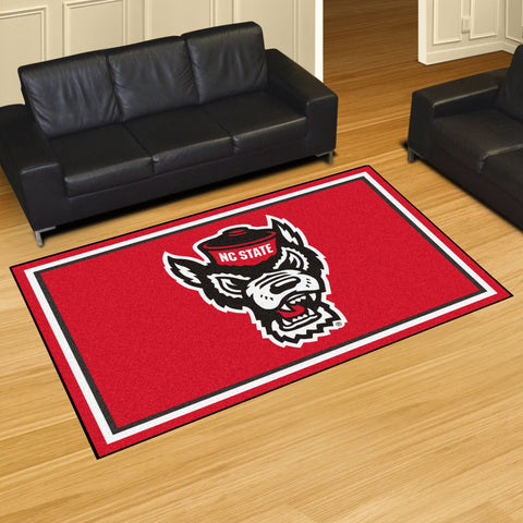 NC State Wolfpack 5ft. x 8 ft. Plush Area Rug, Wolf Logo