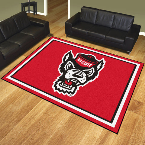 NC State Wolfpack 8ft. x 10 ft. Plush Area Rug, Wolf Logo