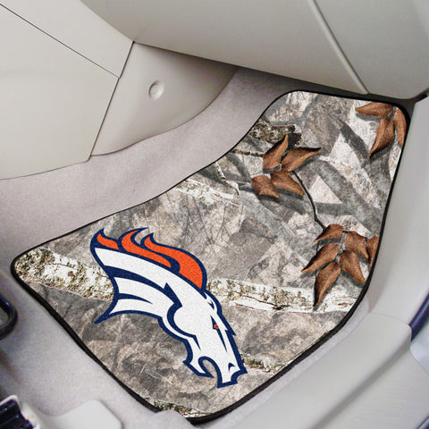 Denver Broncos Camo Front Carpet Car Mat Set - 2 Pieces
