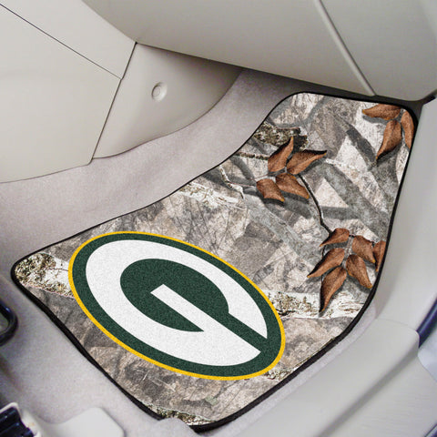 Green Bay Packers Camo Front Carpet Car Mat Set - 2 Pieces