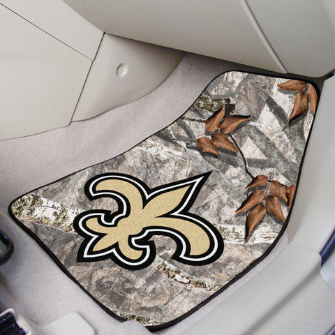 New Orleans Saints Camo Front Carpet Car Mat Set - 2 Pieces