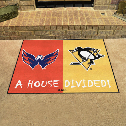 NHL House Divided - Capitals / Penguins Rug 34 in. x 42.5 in.