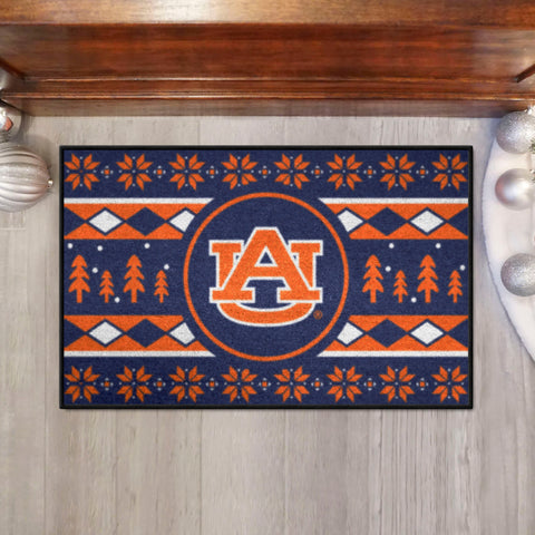 Auburn Tigers Holiday Sweater Starter Mat Accent Rug - 19in. x 30in.