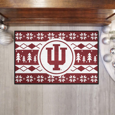 Indiana Hooisers Holiday Sweater Starter Mat Accent Rug - 19in. x 30in.