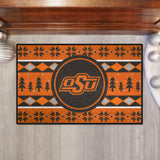 Oklahoma State Cowboys Holiday Sweater Starter Mat Accent Rug - 19in. x 30in.