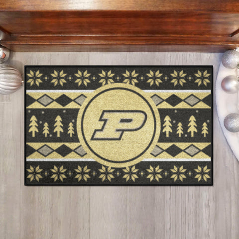 Purdue Boilermakers Holiday Sweater Starter Mat Accent Rug - 19in. x 30in.