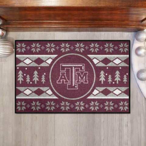 Texas A&M Aggies Holiday Sweater Starter Mat Accent Rug - 19in. x 30in.