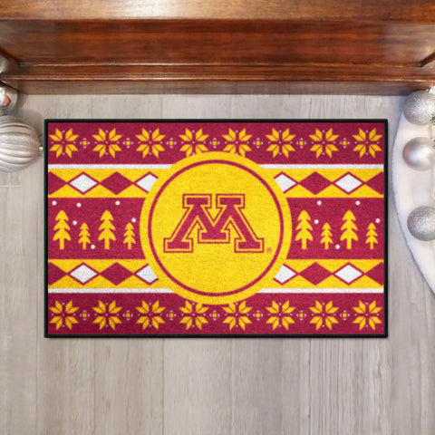 Minnesota Golden Gophers Holiday Sweater Starter Mat Accent Rug - 19in. x 30in.