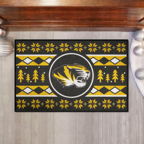 Missouri Tigers Holiday Sweater Starter Mat Accent Rug - 19in. x 30in.