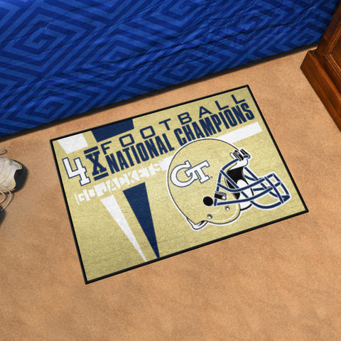 Georgia Tech Yellow Jackets Dynasty Starter Mat Accent Rug - 19in. x 30in.